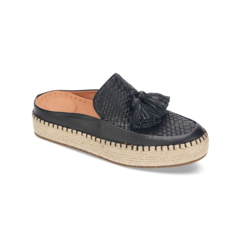 GENTLE SOULS KENNETH COLE Womens Black Espadrille Rory Platform Clogs Shoes 5